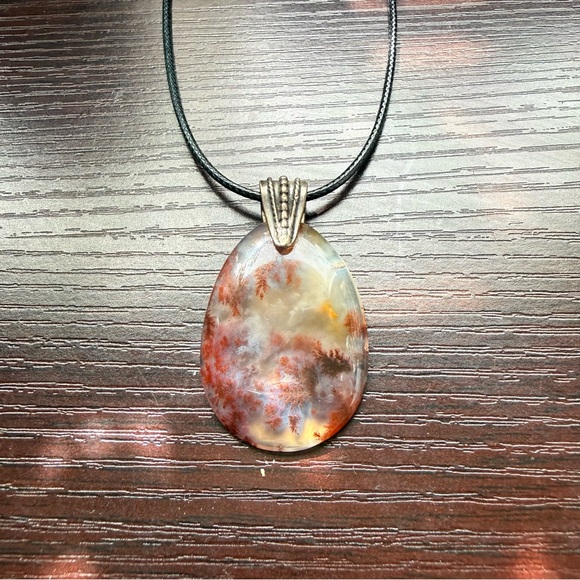 Jewelry - ▪️ Handcrafted Moss Agate Pendant Necklace